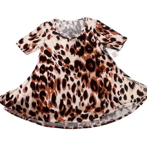 Vintage Y2K Rare LuLaRoe Leopard Animal Print Perfect Tee XS - Picture 3 of 7